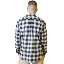 Camisa leñadora gris