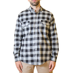 Camisa leñadora gris