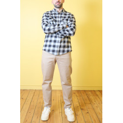 Camisa leñadora gris