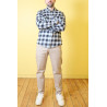 Camisa leñadora gris