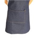 Delantal en tela denim