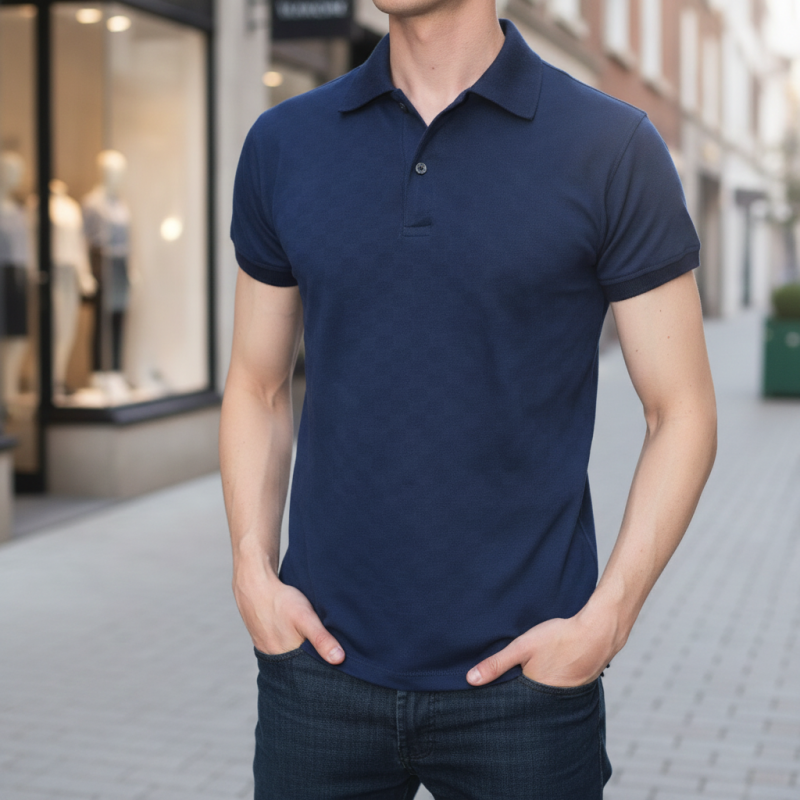 Polo slim en algodón