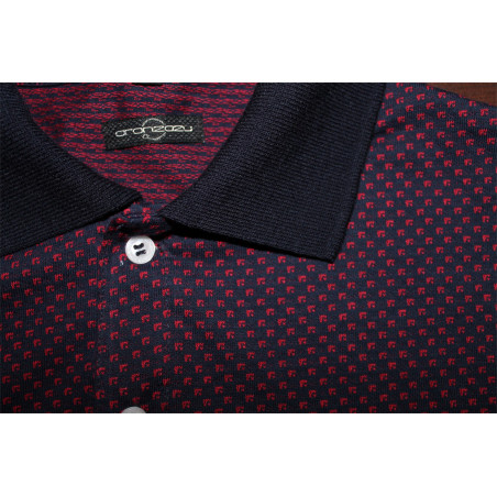 Polo slim motivo de puntos