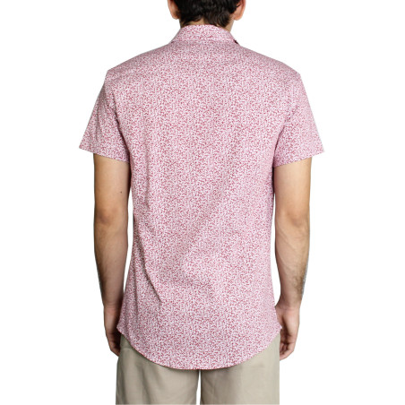 Camisa manga corta estampada slim fit