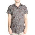 Camisa manga corta estampada slim fit