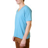 Camiseta slim cuello V amplio