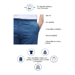 Pantalón para hombre slim fit corte casual